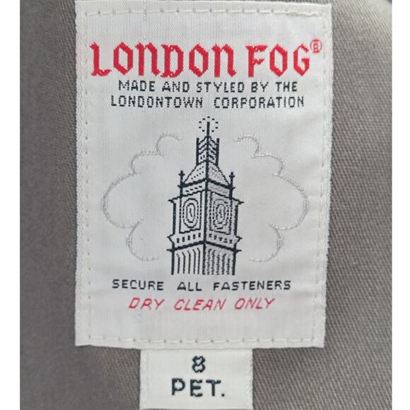 Retro London Fog Khaki Trench Coat Belted Womens Coat Militarycore Iconic Style - Picture 4 of 16